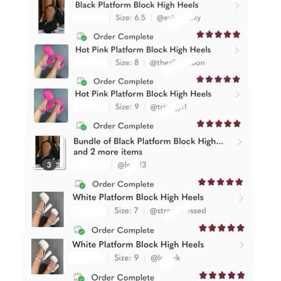 White Platform Block High Heels - Picture 13 of 14